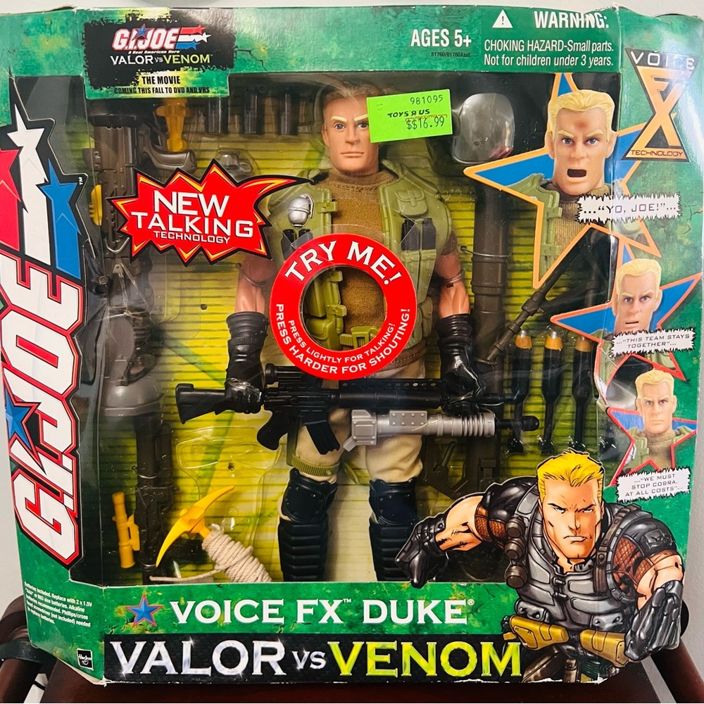 GI Joe Voice FX Talking Duke VALOR VS VENOM 12" Action Figure 2004